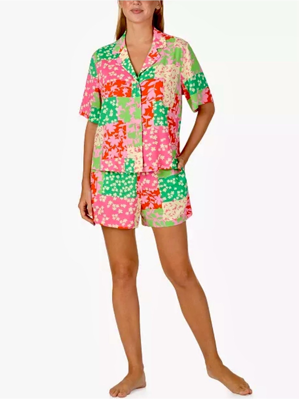 •Sanctuary L Pink Multi Shorts Pajama Set! NEW!